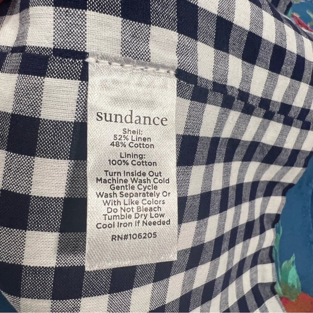 🌻NWOT sundance royal botanical topper linen blend floral trench coat in blue - Picture 11 of 13